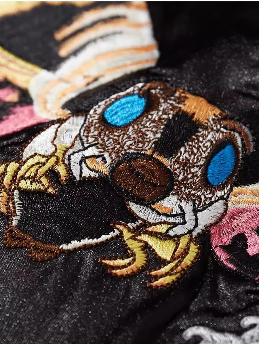 LIDING] スカジャン ジャケット 横須賀 怪獣ゴジラ モスラ 野球服 刺繍